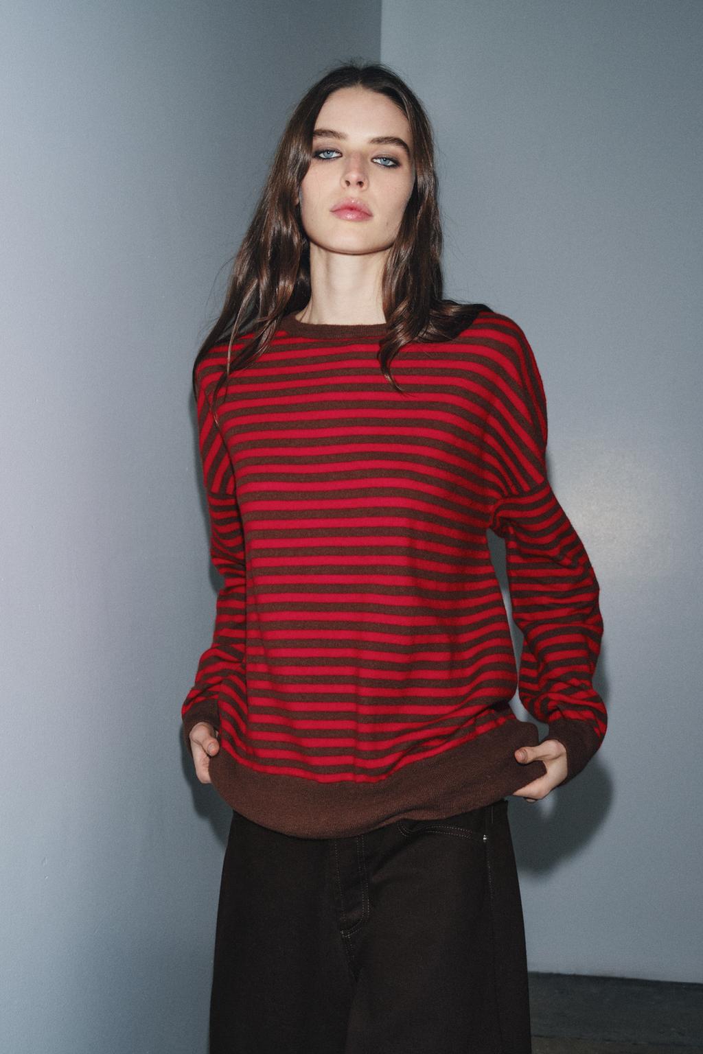 СВИТЕР ИЗ 100% ШЕРСТИ В ПОЛОСКУ