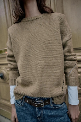 Прямой вязаный джемпер- Заказать в России