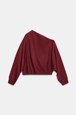 Асимметричный свитер с отделкой из страз- Заказать в России