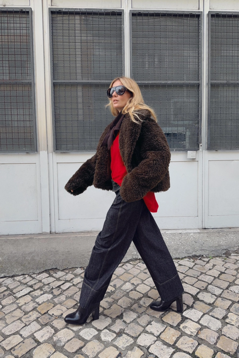 Джемпер-пончо из шерсти