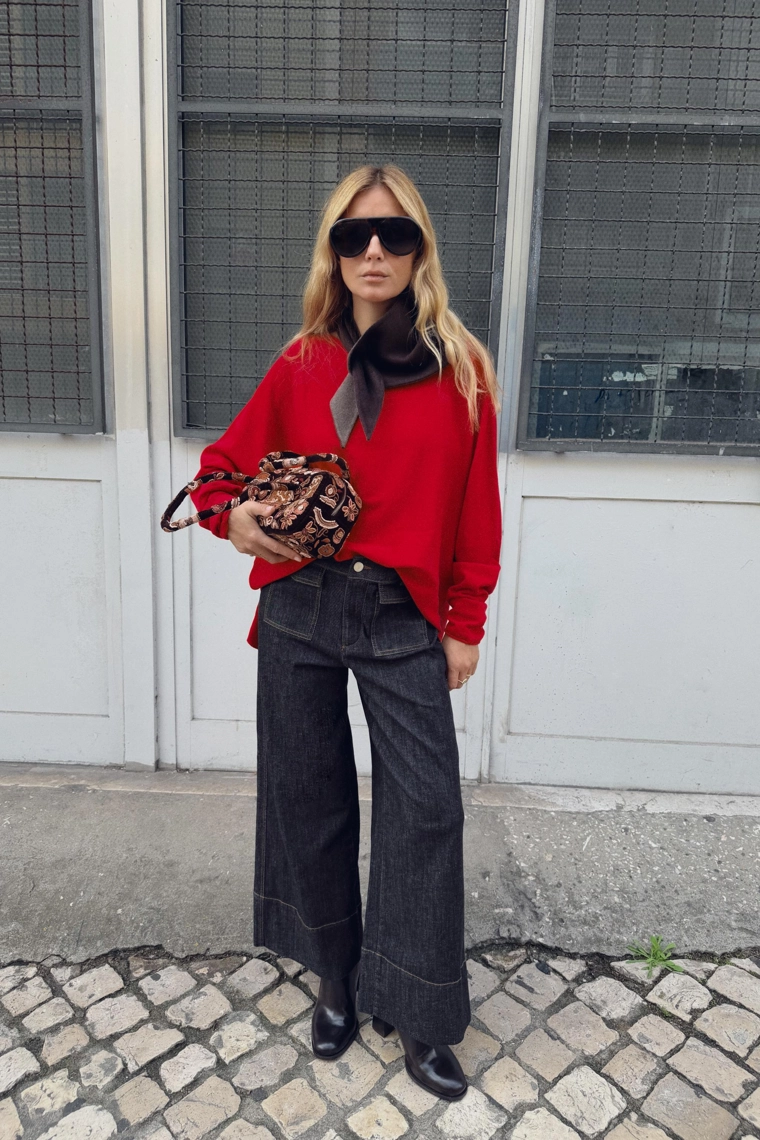 Джемпер-пончо из шерсти