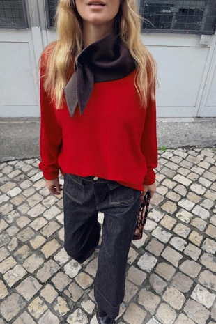 Шерстяной свитер свободного кроя- Заказать в России