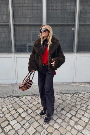 Шерстяной свитер свободного кроя- Заказать в России