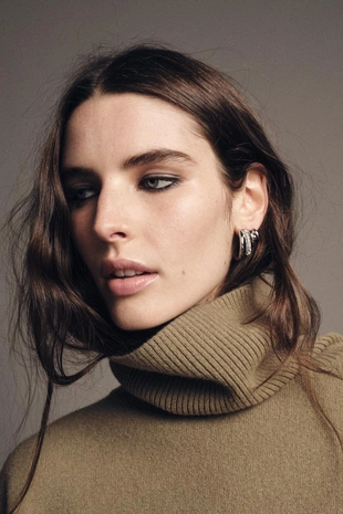 Набор из 2 серег-каффов со стразами- Заказать в России