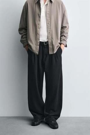 Брюки BALLON в полоску- Заказать в России