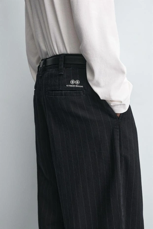 Брюки BALLON в полоску- Заказать в России