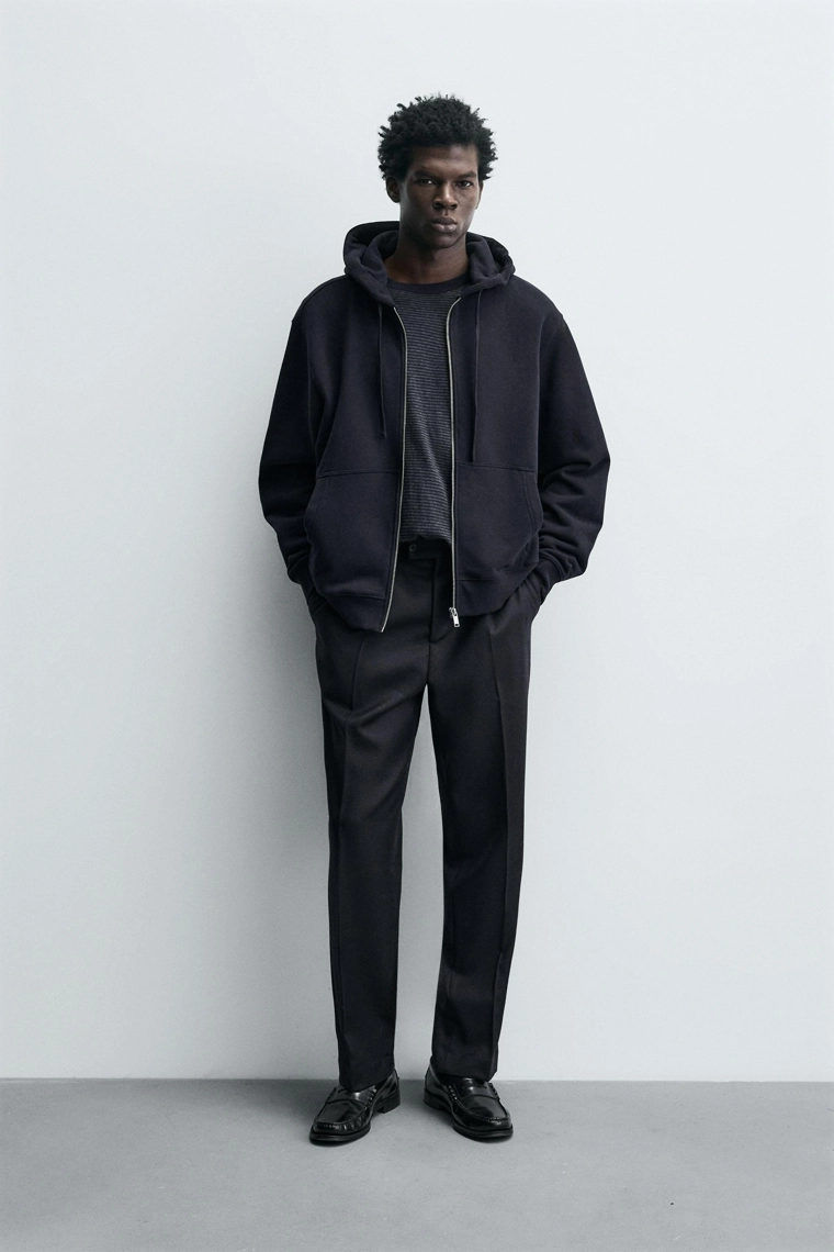 Брюки из 100% шерсти с текстурой