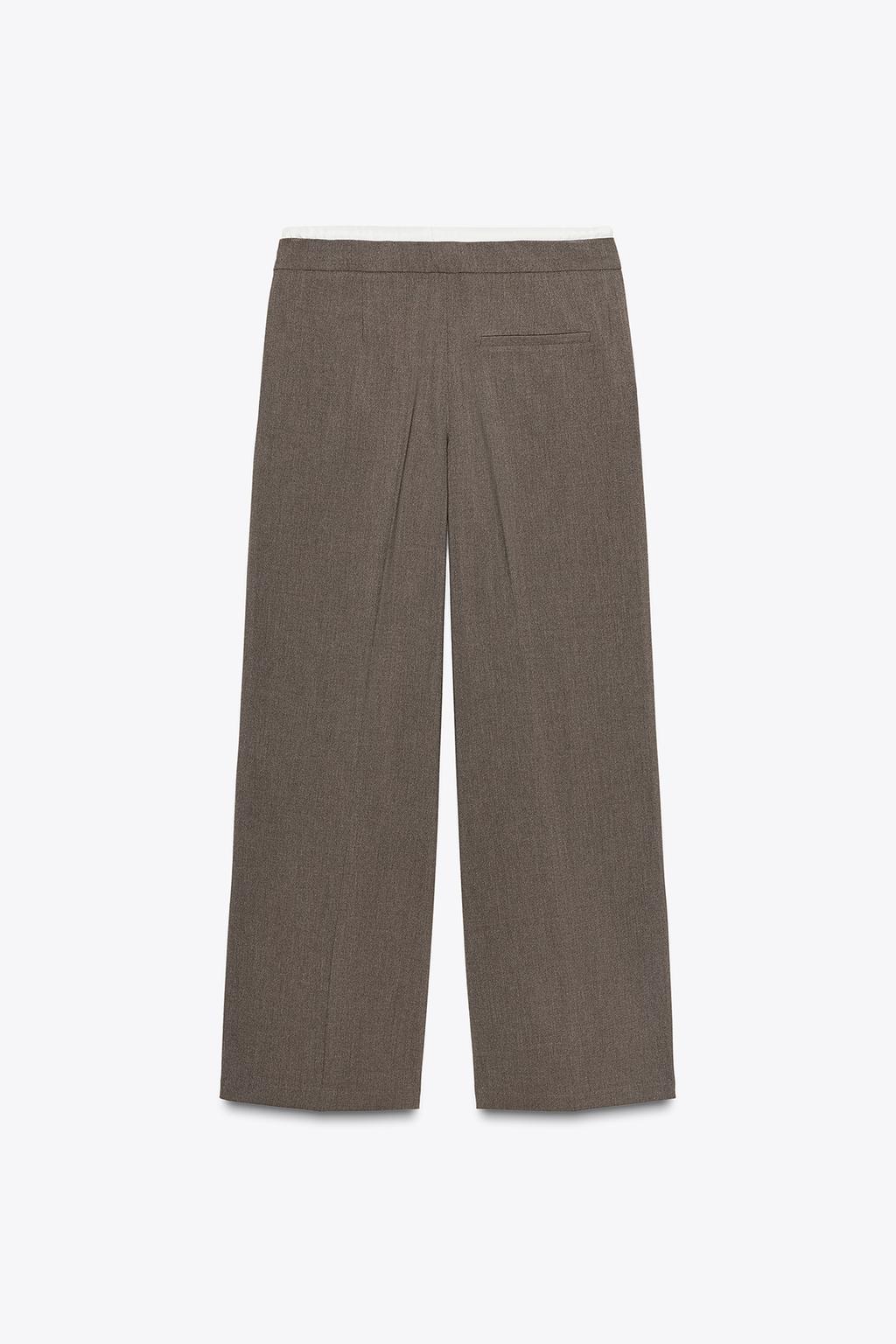 БРЮКИ С ШИРОКИМИ ШТАНИНАМИ И ДВОЙНЫМ ПОЯСОМ