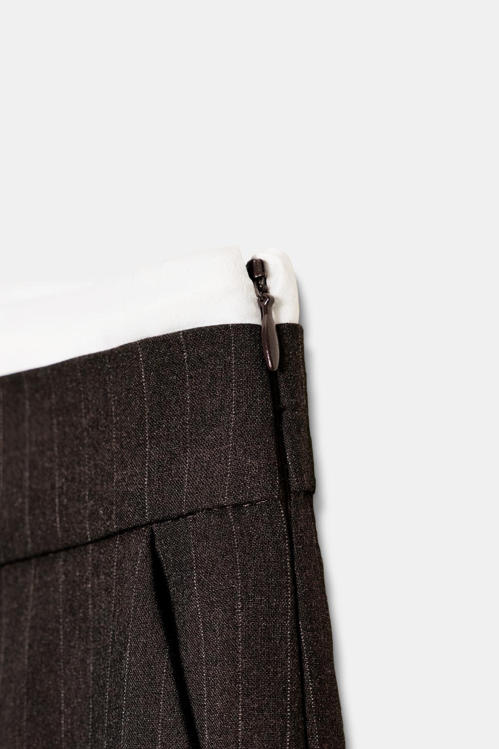 БРЮКИ С ШИРОКИМИ ШТАНИНАМИ И ДВОЙНЫМ ПОЯСОМ