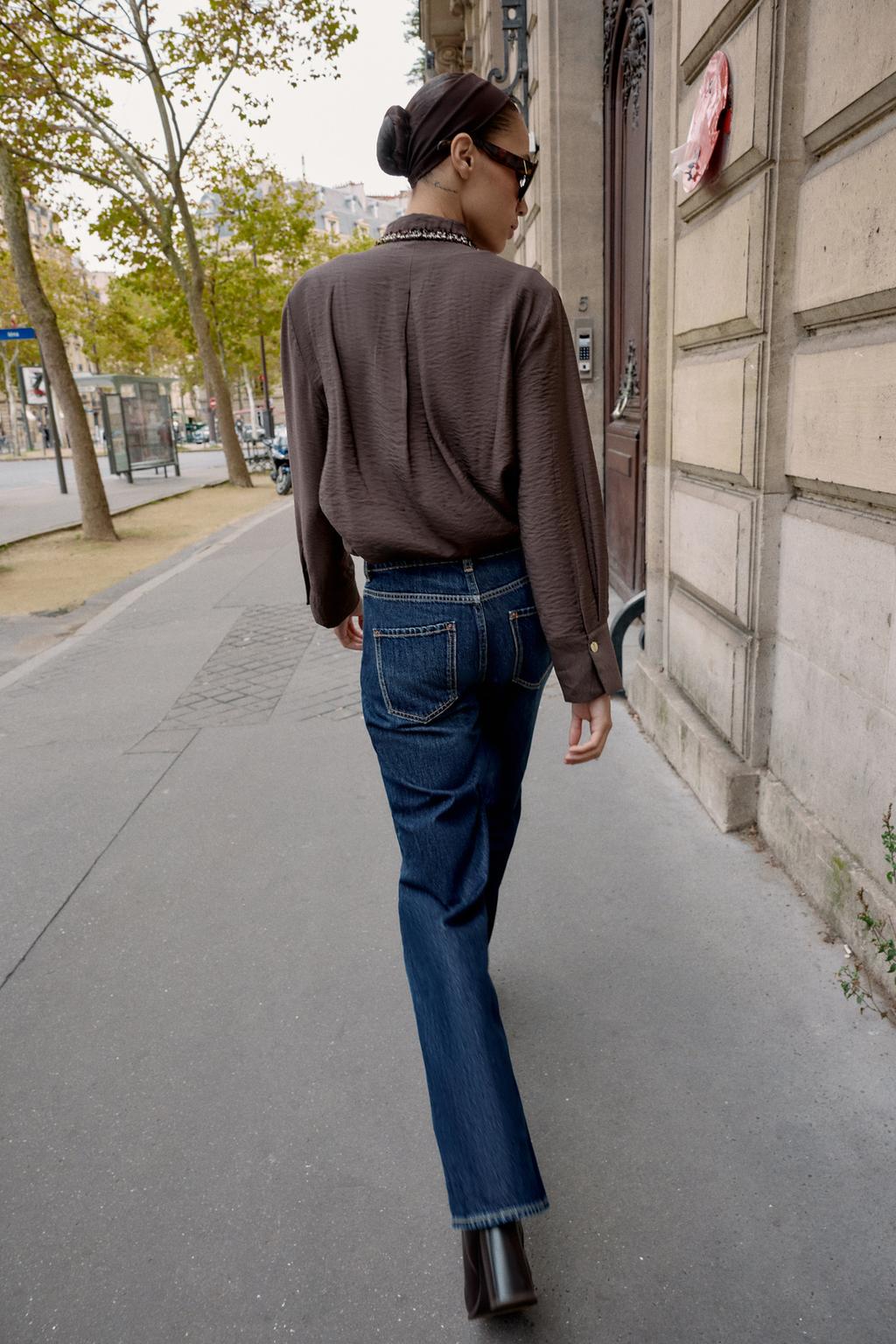 РУБАШКА С ОКАНТОВКОЙ И РЕЛЬЕФНЫМ УЗОРОМ