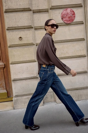 Рубашка с окантовкой и рельефным узором- Заказать в России