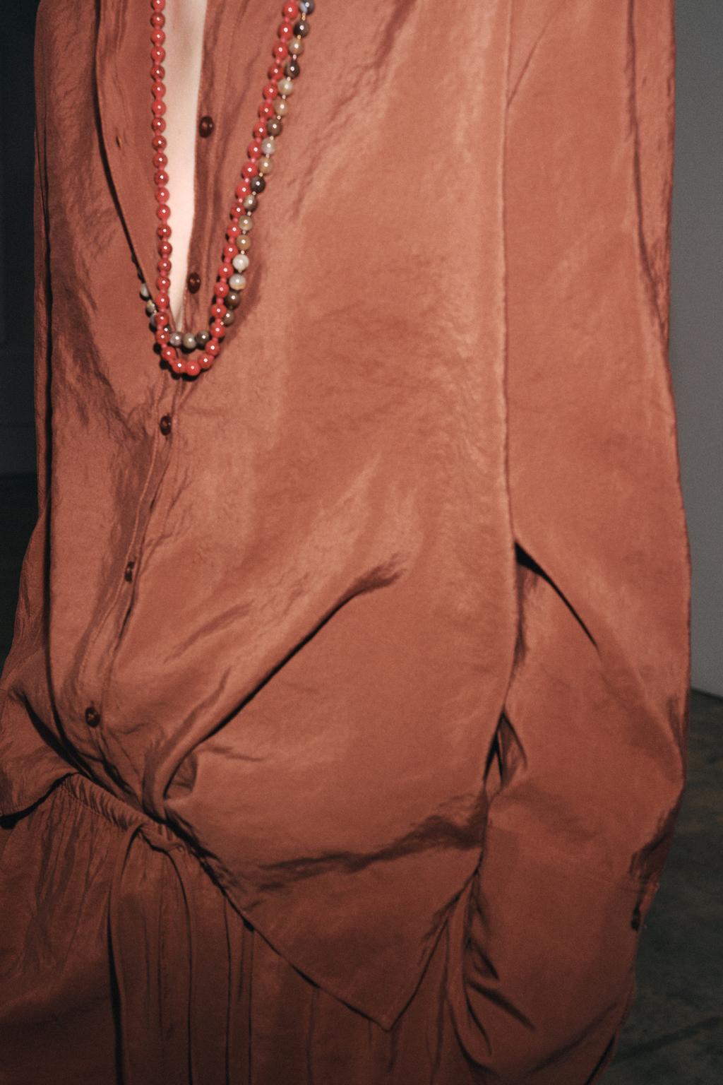 РУБАШКА ИЗ СТРУЯЩЕЙСЯ ТКАНИ — ZW COLLECTION