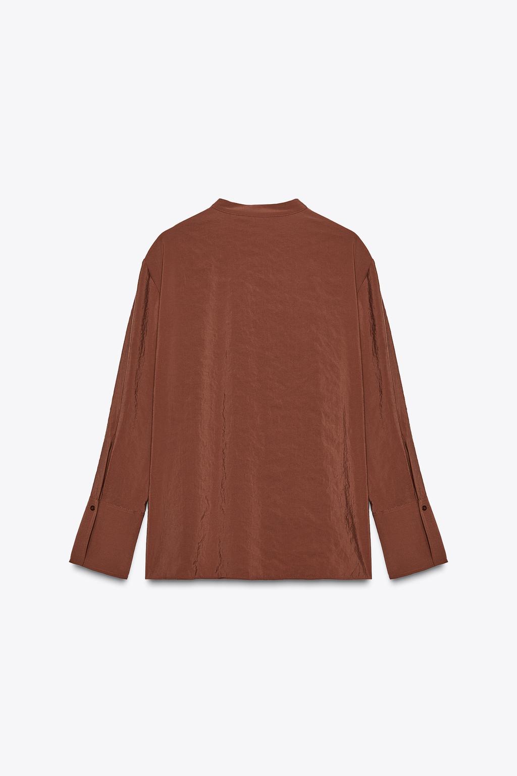 РУБАШКА ИЗ СТРУЯЩЕЙСЯ ТКАНИ — ZW COLLECTION