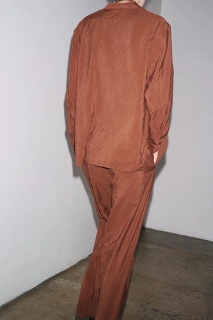 Caramel | 4437/046/732 - Zara Рубашка из струящейся ткани — ZW COLLECTION