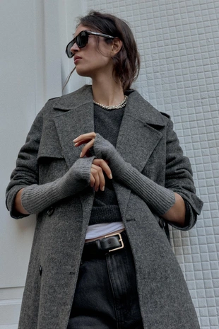 Длинные трикотажные митенки- Заказать в России