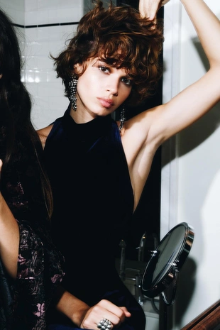 Navy blue | 5063/253/401 - Zara Длинное платье с открытой спиной