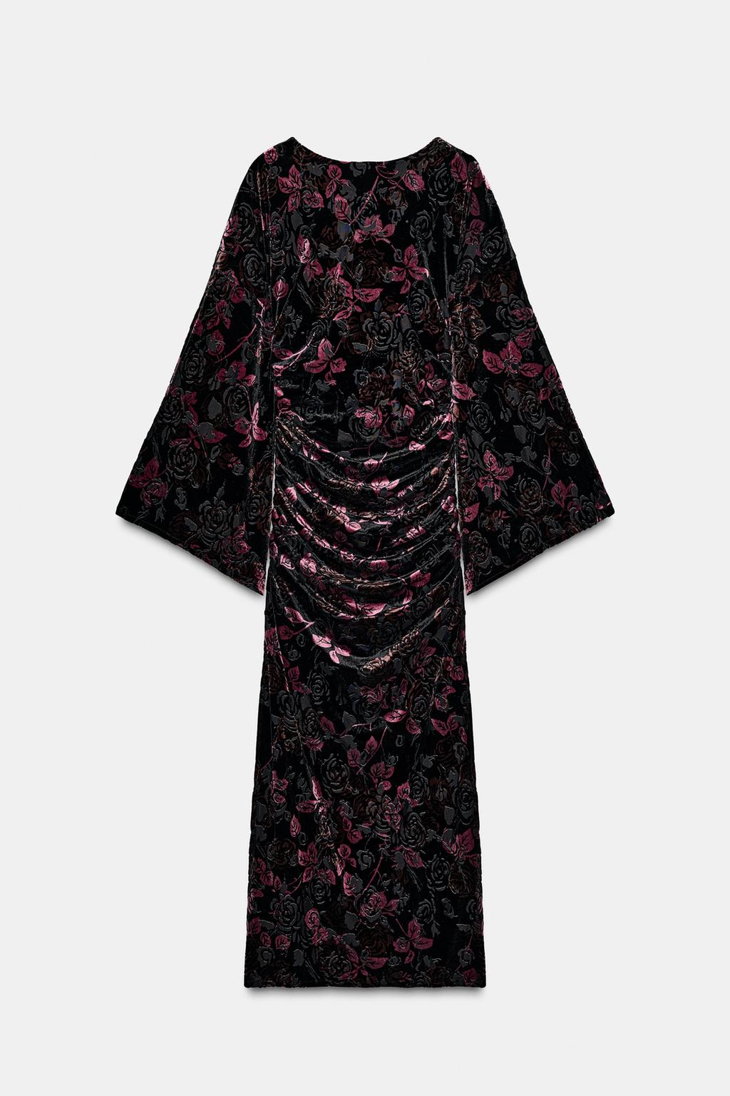 БАРХАТНОЕ ПЛАТЬЕ СО СБОРКАМИ