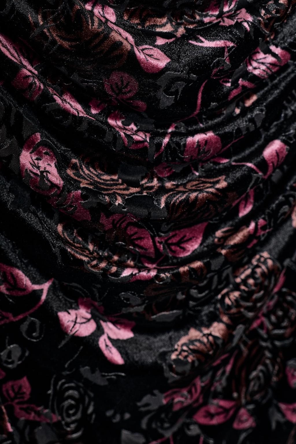 БАРХАТНОЕ ПЛАТЬЕ СО СБОРКАМИ