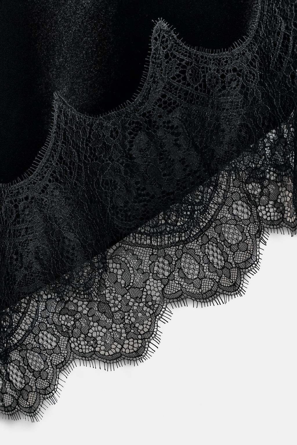 БАРХАТНОЕ ПЛАТЬЕ МИДИ С КРУЖЕВОМ