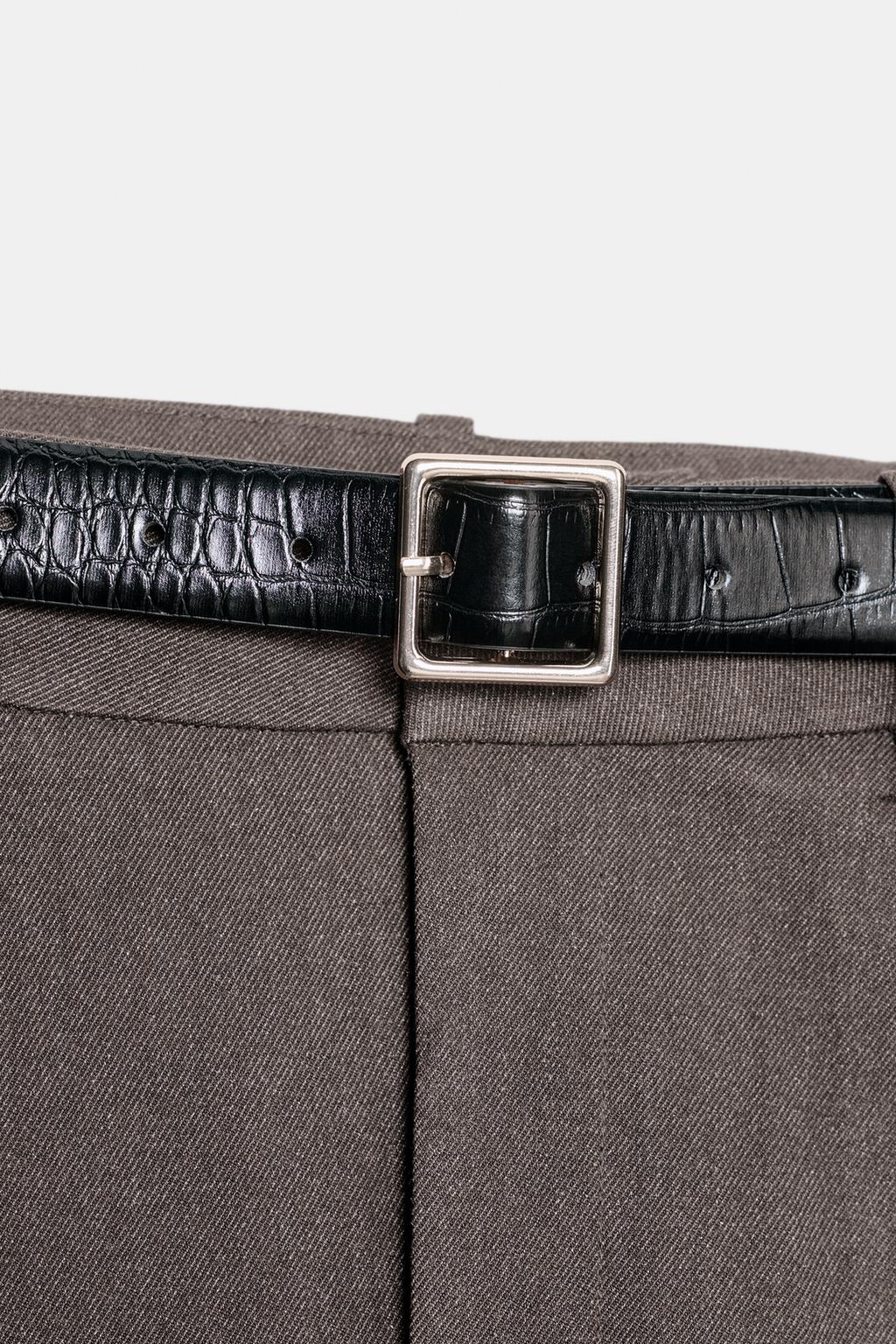 БРЮКИ С ОТВОРОТАМИ И РЕМНЕМ