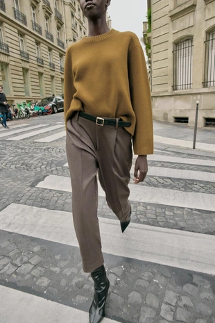 Купить Zara Брюки с отворотами и ремнем