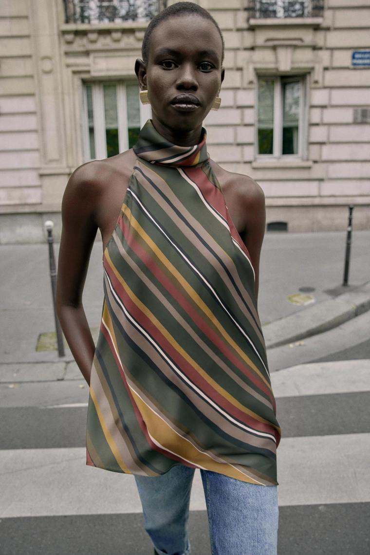 Асимметричный полосатый топ