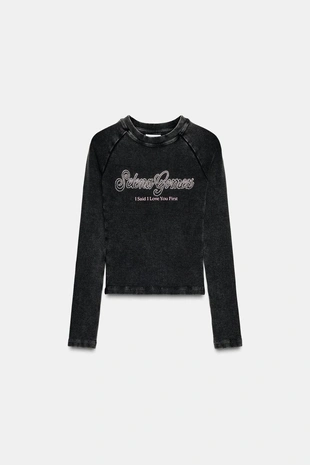 Футболка в рубчик SELENA GOMEZ- Заказать в России