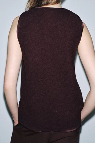 Brown | 0264/619/700 - Zara Мягкий топ без рукавов