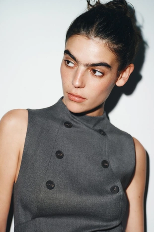 Charcoal | 3067/146/822 - Zara Топ с пуговицами