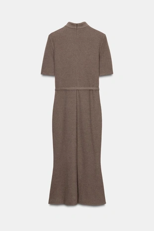 Купить Zara Платье из мягкой ткани с поясом