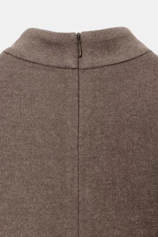 brown vigore | 0264/462/719 - Zara Платье из мягкой ткани с поясом