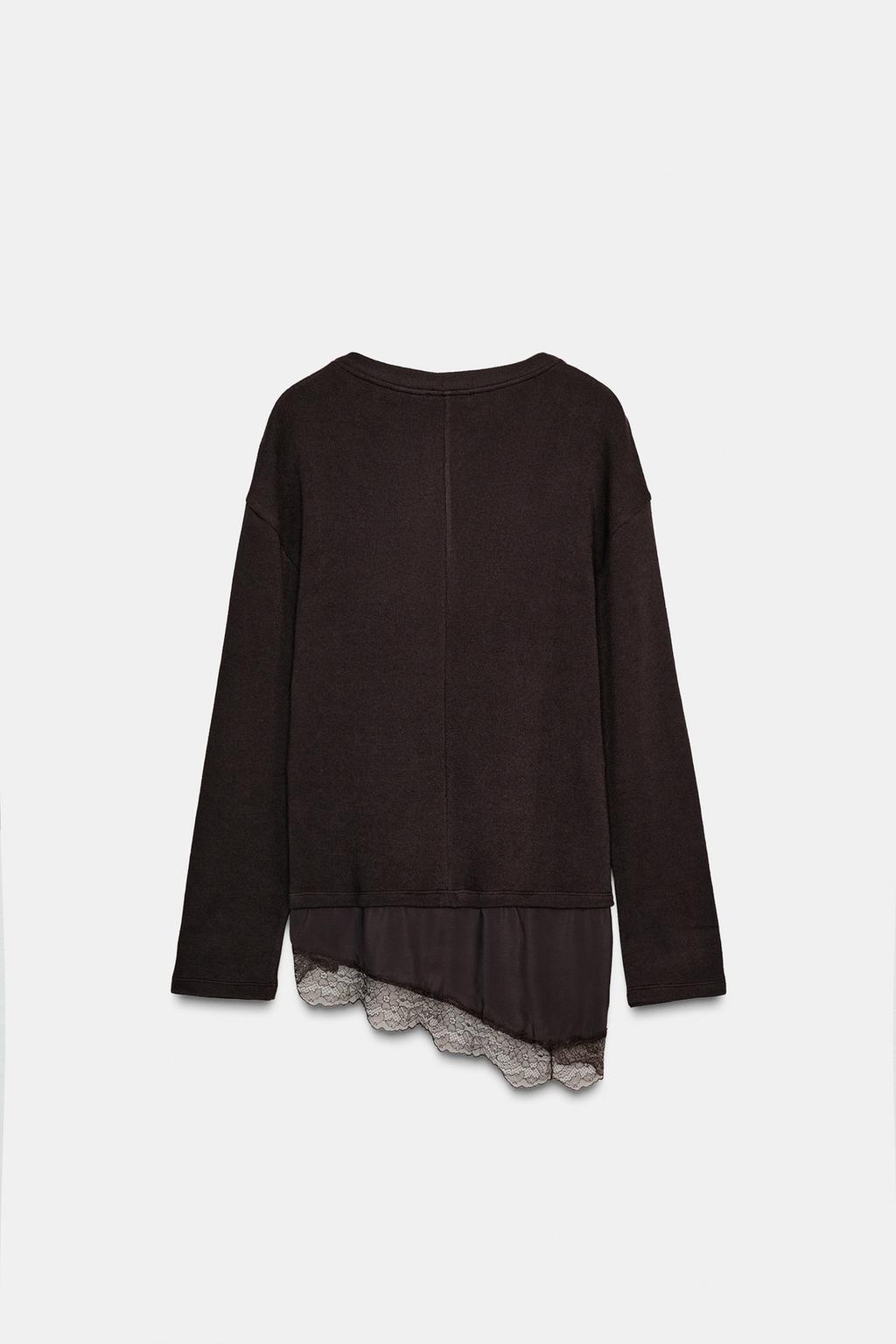 КОМБИНИРОВАННАЯ ФУТБОЛКА С КРУЖЕВОМ