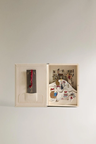 Oyster-white | 7662/060/251 - Zara Рождественская музыкальная шкатулка с книжным шкафом