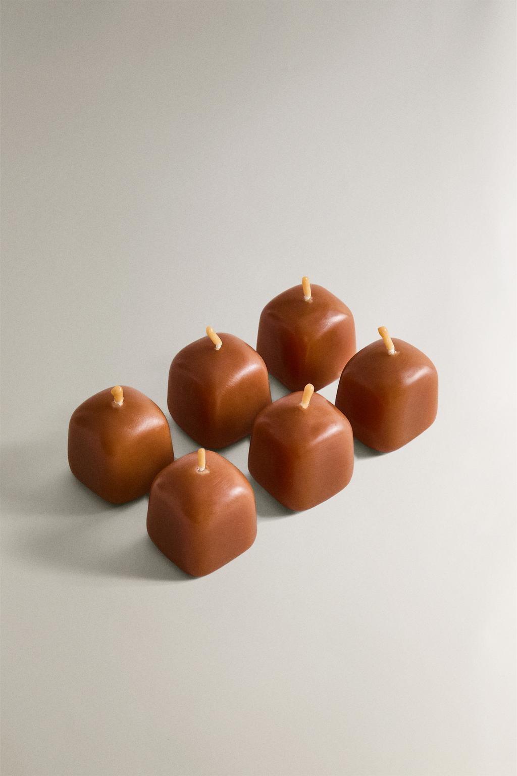 Набор декоративных свечей тоффи (набор из 6 штук)