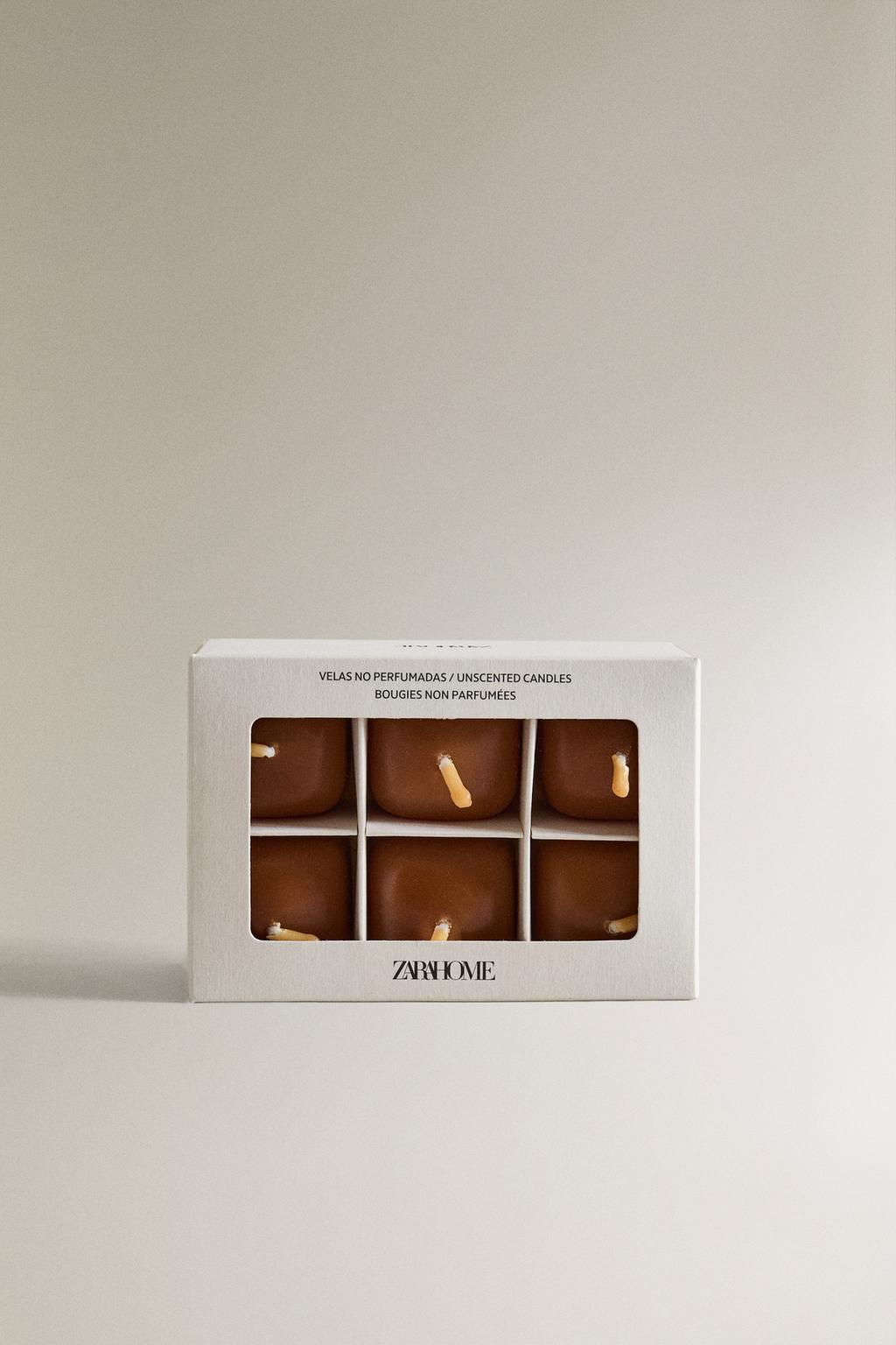 Набор декоративных свечей тоффи (набор из 6 штук)