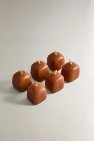 Набор декоративных свечей тоффи (набор из 6 штук)- Заказать в России