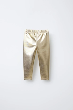 Купить Zara Легинсы с металлическим эффектом