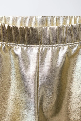 matt gold | 4012/589/938 - Zara Легинсы с металлическим эффектом