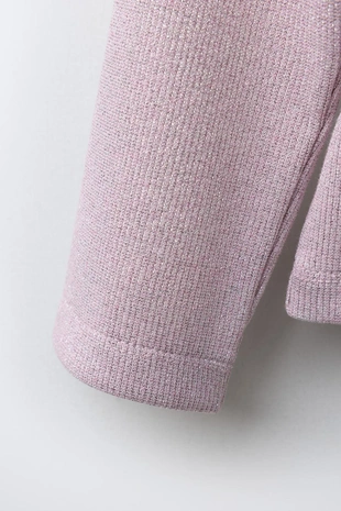 Блестящая футболка в рубчик