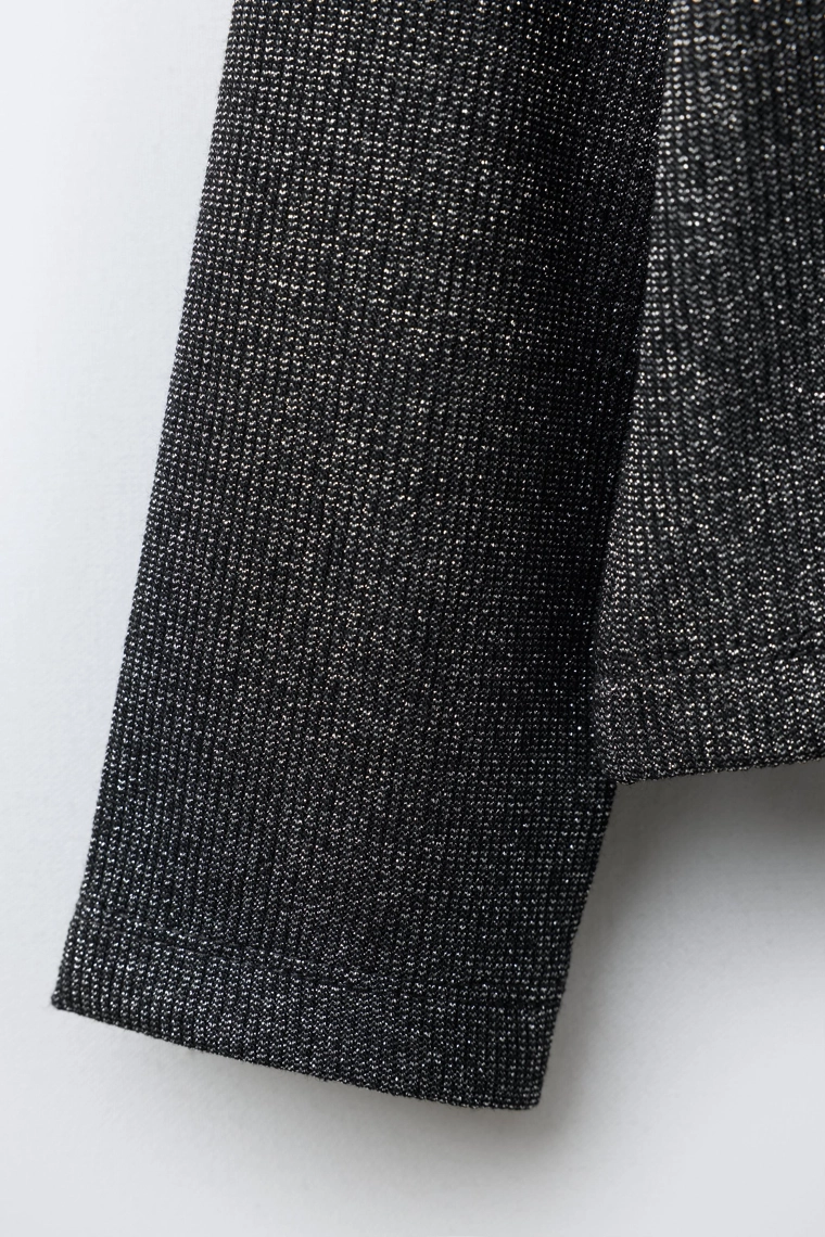 Рубашка с блестками и металликом