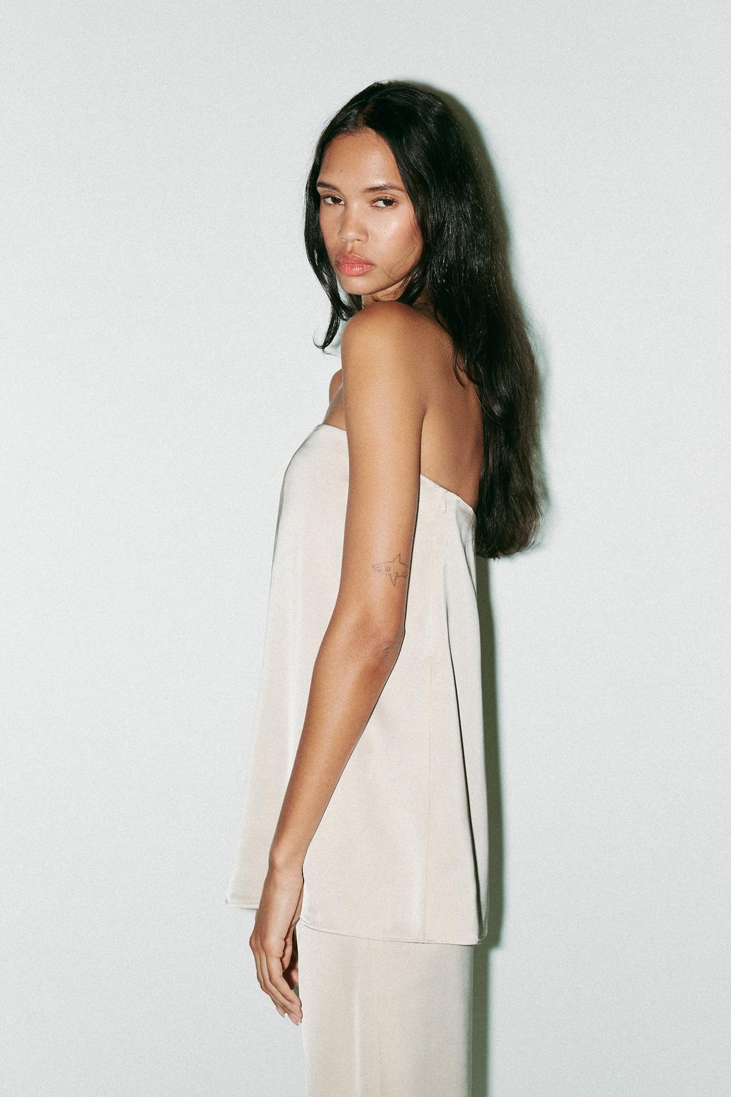 АТЛАСНЫЙ ТОП БЕЗ БРЕТЕЛЕЙ