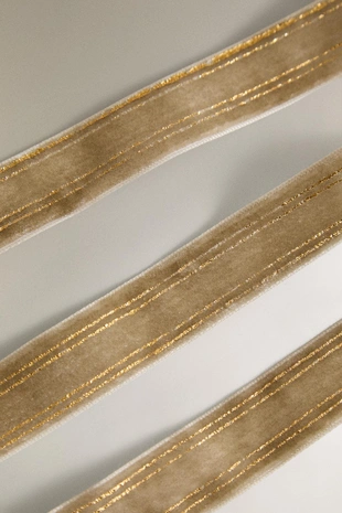 Бархатная новогодняя лента для подарков- Заказать в России