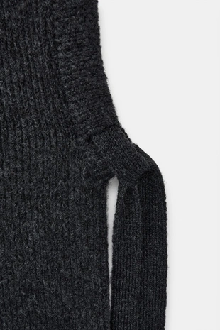 Капюшон из трикотажа в рубчик- Заказать в России