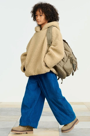 Худи из искусственного меха с длинными рукавами- Заказать в России