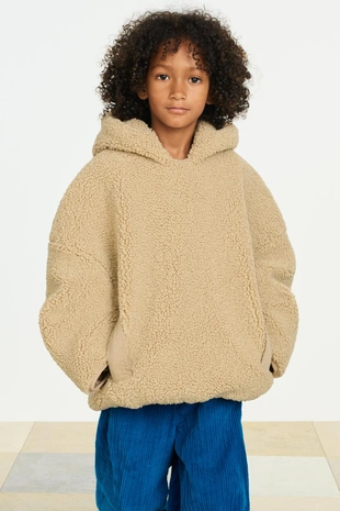 Худи из искусственного меха с длинными рукавами- Заказать в России