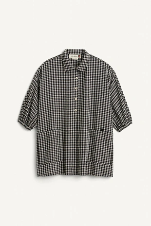 Платье в клетку с рубашечным воротником- Заказать в России