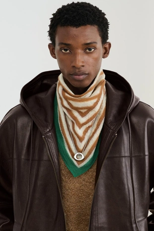 Dark brown | 5479/707/716 - Zara Куртка из кожи