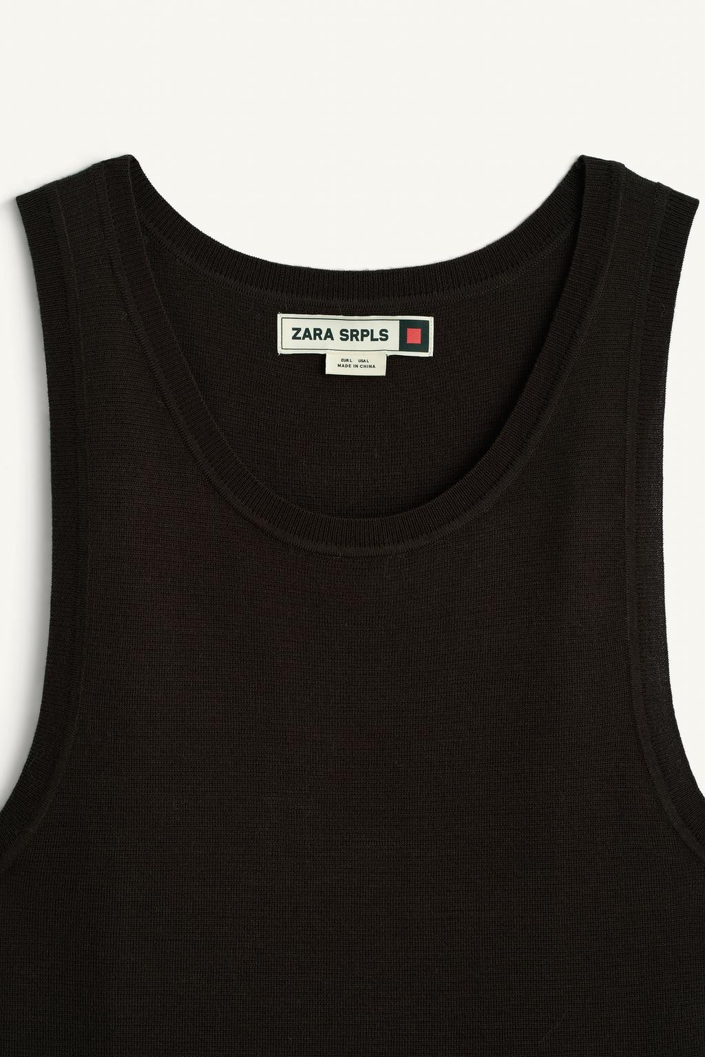 Вязанный топ-майка