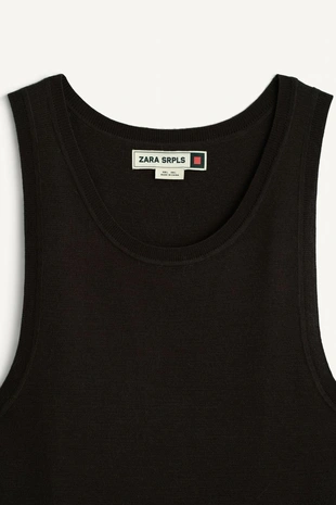 Вязанный топ-майка- Заказать в России