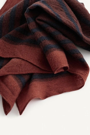 Шерстяной полосатый шарф